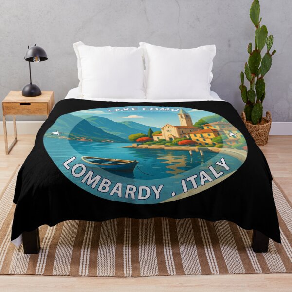 Item preview, Lake Como Italy - Iconic Landmark Travel vacation destination souvenir art stamp designed and sold by inkNext.