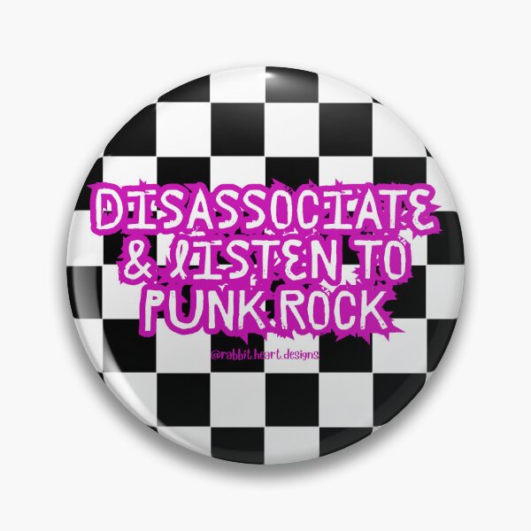 Item preview, Checkerboard Disassociate & Listen to Punk Rock designed and sold by RabbitHeartArt.