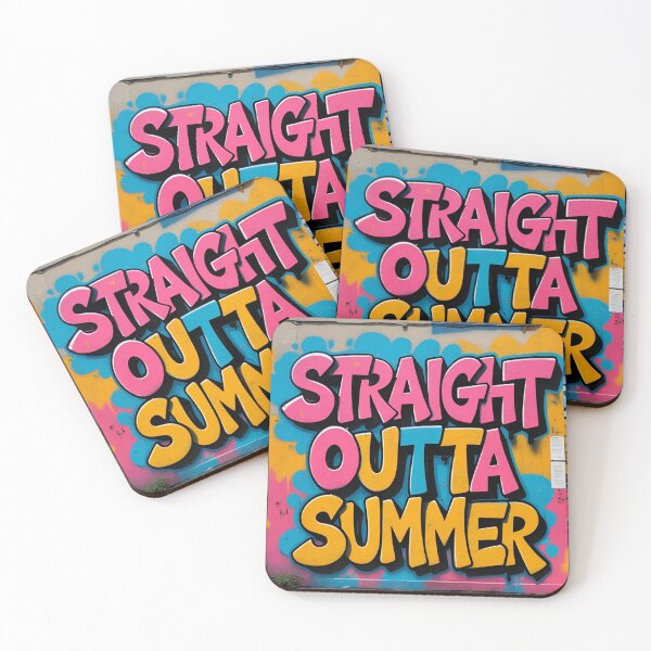 Item preview, Straight Outta Summer – Graffiti Style Back to School Art designed and sold by GrafteesGlow.
