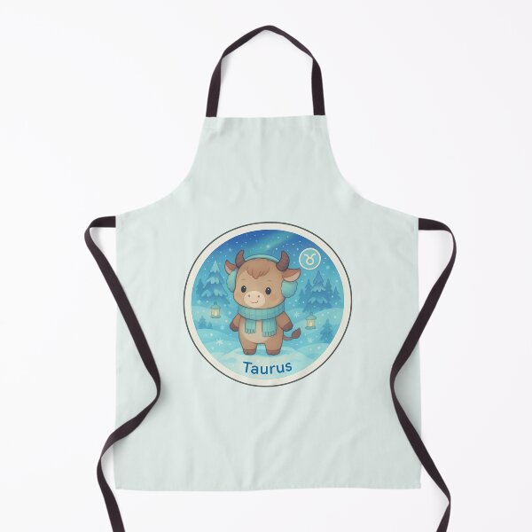 Item preview, Cute Winter Taurus Zodiac Sign Sticker – Kawaii Bull in Snowy Woods designed and sold by Nuist25.
