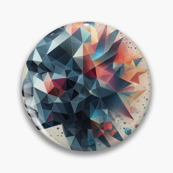 Item preview, Geometric Shapes Merging with Portrait Silhouette – Abstract Surreal Art designed and sold by ashokreddy343.