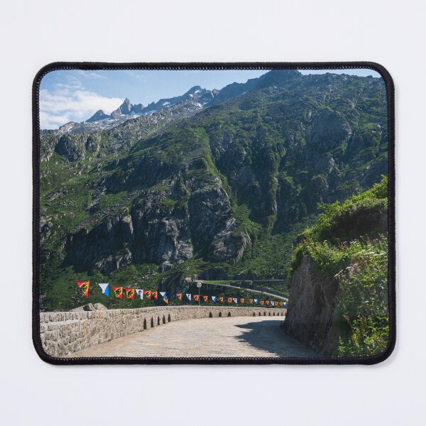 Item preview, Stone Path with Flags in the Swiss Alps designed and sold by alicjamiekina.