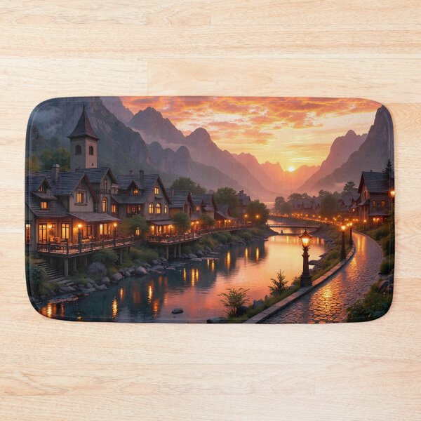 Item preview, Village on the River designed and sold by Mackadoodle Doo.