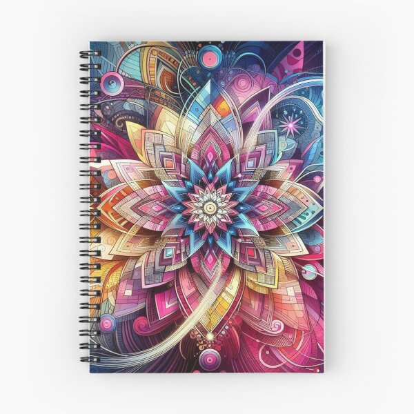 Item preview, Colorful geometric decorative mystic flower  designed and sold by Dogandesighn.