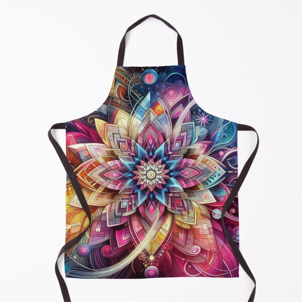 Item preview, Colorful geometric decorative mystic flower designed and sold by Dogandesighn.