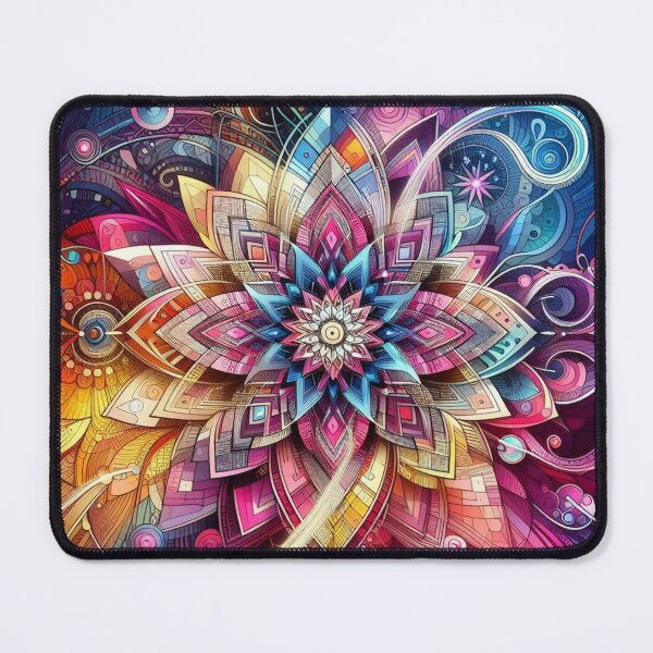 Item preview, Colorful geometric decorative mystic flower designed and sold by Dogandesighn.