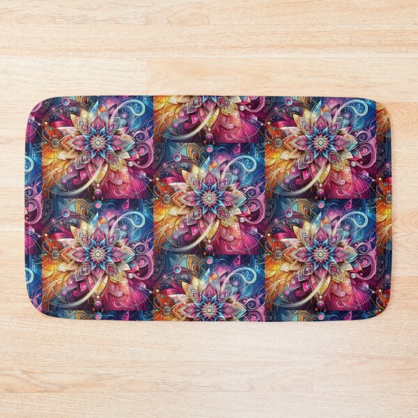 Item preview, Colorful geometric decorative mystic flower  designed and sold by Dogandesighn.