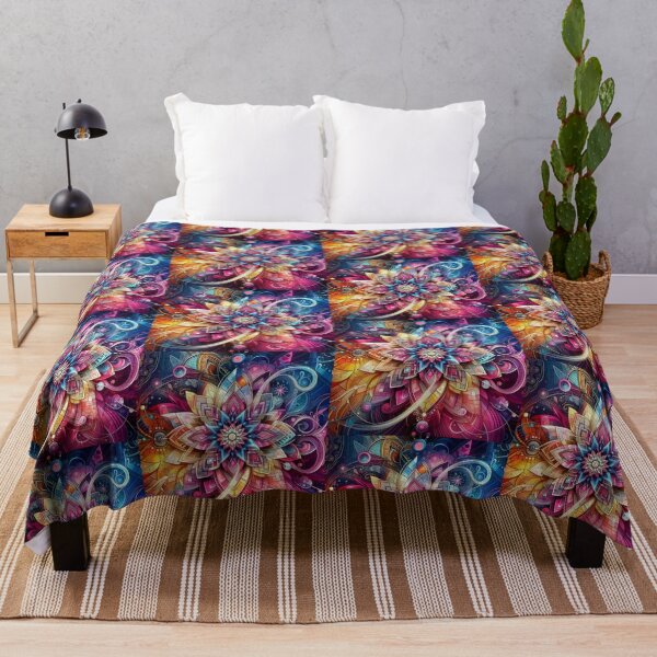 Item preview, Colorful geometric decorative mystic flower  designed and sold by Dogandesighn.