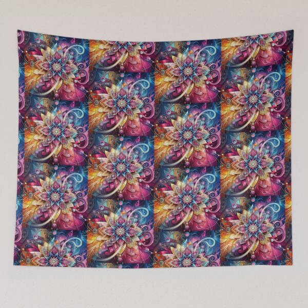 Item preview, Colorful geometric decorative mystic flower  designed and sold by Dogandesighn.