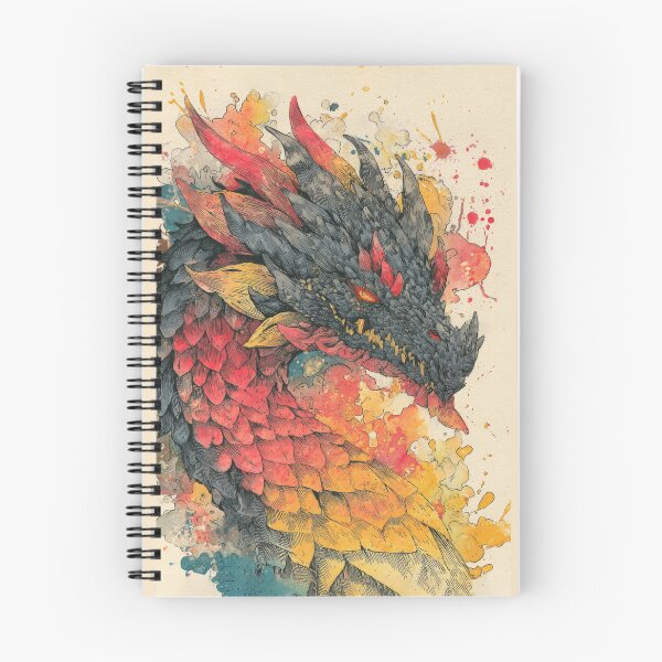 Item preview, Fiery Dragon – Watercolor Ink Illustration designed and sold by Enea Kelo.