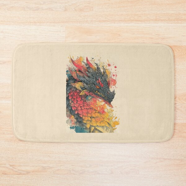 Item preview, Fiery Dragon – Watercolor Ink Illustration designed and sold by Enea Kelo.