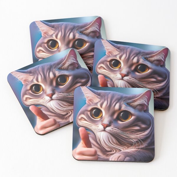 Item preview, Weird Cat Meme Surrealism – Distorted Text Bubble Art designed and sold by ashokreddy343.
