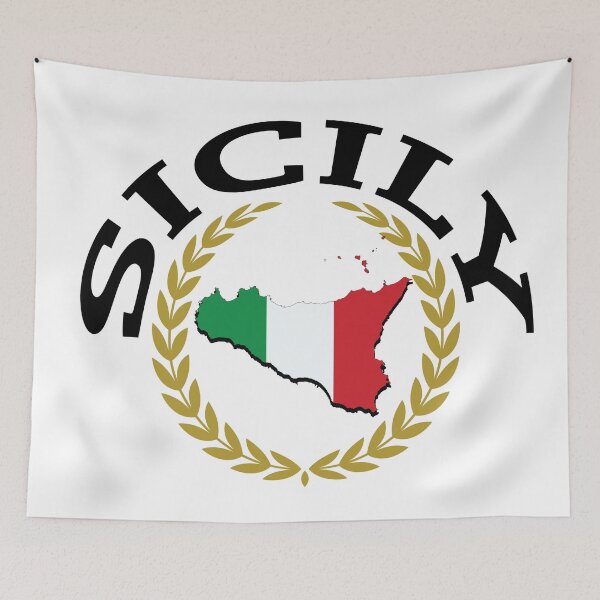 Item preview, Italian Flag Sicily Region designed and sold by Freshinkshop.