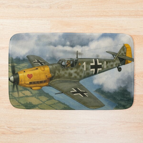 Item preview, WW2 German Aircraft Messerschmitt Bf 109 Fighter WWII Plane Aviation designed and sold by Blok45.