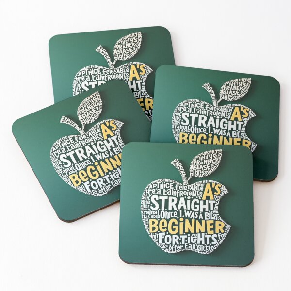 Item preview, Straight A’s Apple Typography  designed and sold by GrafteesGlow.