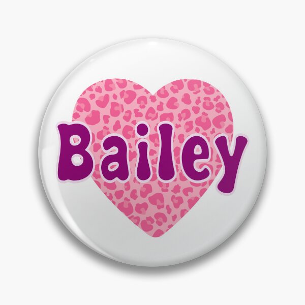 Item preview, Bailey Name Pink Leopard Heart  designed and sold by Jeallan Designs.