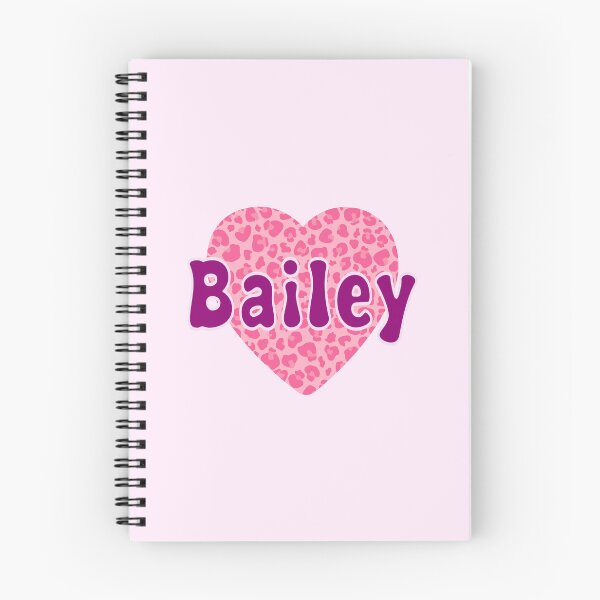 Item preview, Bailey Name Pink Leopard Heart  designed and sold by Jeallan Designs.