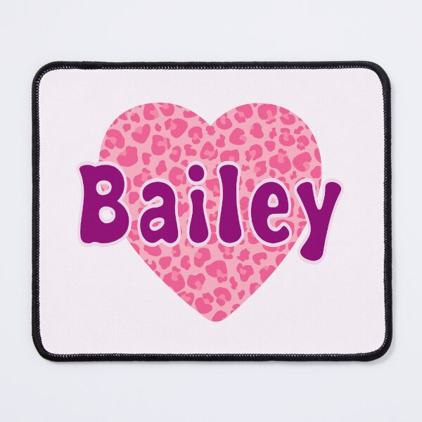 Item preview, Bailey Name Pink Leopard Heart  designed and sold by Jeallan Designs.