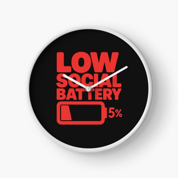 Item preview, Low Social Battery – Minimalist Funny Quote designed and sold by Bratak.