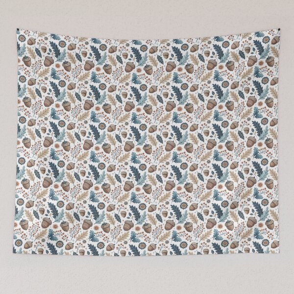 Item preview, Autumn Nordic Acorns & Berries designed and sold by Shuga-Design.