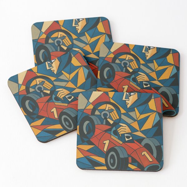 Item preview, "Cubist Racer: Abstract Speed & Victory" designed and sold by GrafteesGlow.
