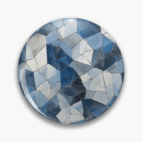 Item preview, Fractured Mosaic: Blue Geometric Cracked Glass designed and sold by Virtuals1.