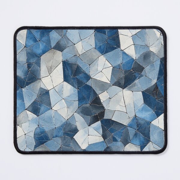 Item preview, Fractured Mosaic: Blue Geometric Cracked Glass designed and sold by Virtuals1.