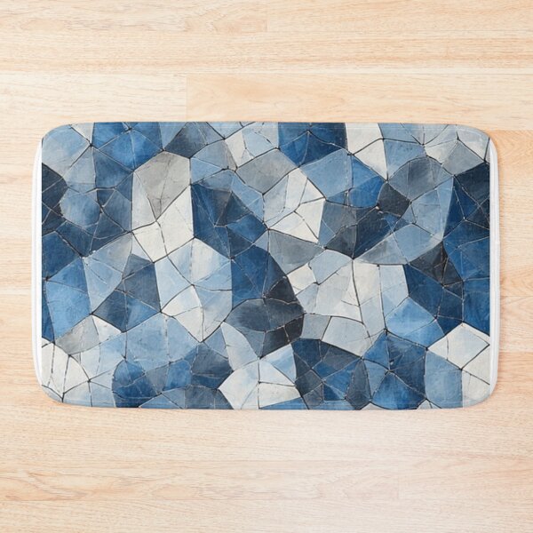Item preview, Fractured Mosaic: Blue Geometric Cracked Glass designed and sold by Virtuals1.