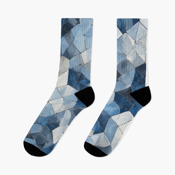 Item preview, Fractured Mosaic: Blue Geometric Cracked Glass designed and sold by Virtuals1.