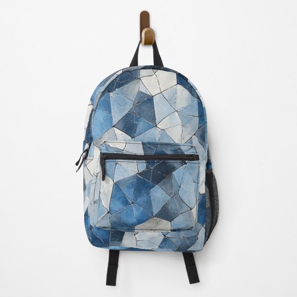 Item preview, Fractured Mosaic: Blue Geometric Cracked Glass designed and sold by Virtuals1.