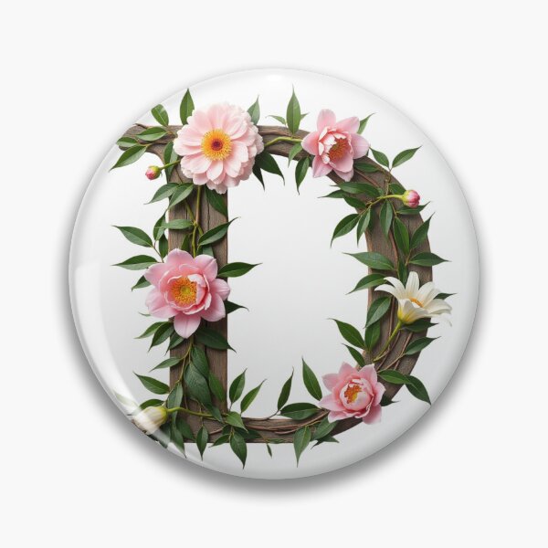 Item preview, Floral Monogram Letter D designed and sold by rustyroofco.