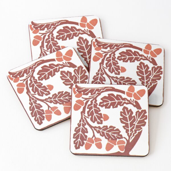 Item preview, Vintage Fall Acorn Square Tile Illustration Stamp  designed and sold by HawthorneFlame.