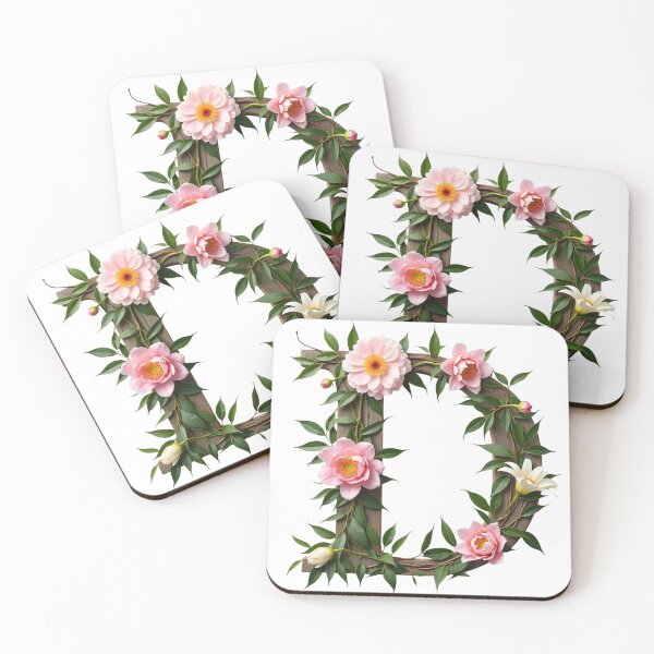 Item preview, Floral Monogram Letter D designed and sold by rustyroofco.