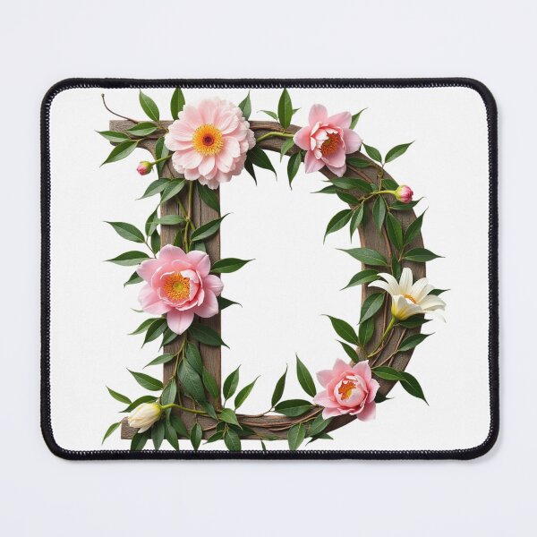 Item preview, Floral Monogram Letter D designed and sold by rustyroofco.