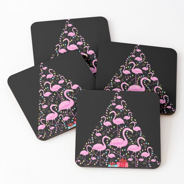 Item preview, Tropical Pink Flamingo Christmas Tree Holiday Lights Gifts designed and sold by deloerasfx.