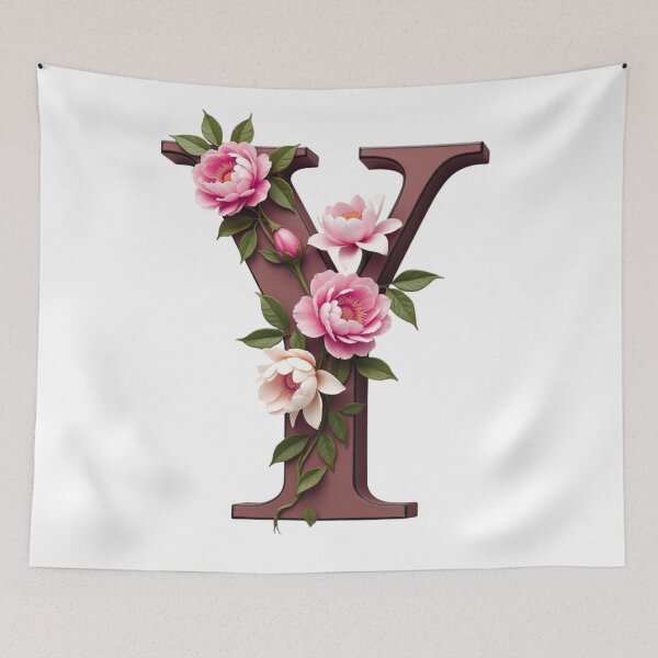 Item preview, Floral Monogram Letter Y designed and sold by rustyroofco.