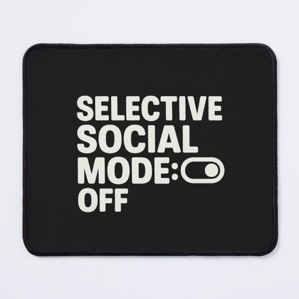 Item preview, Selective Social Mode: OFF – Bold Typography Design designed and sold by Bratak.