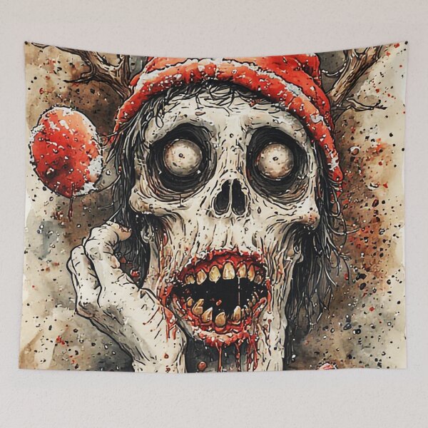 Item preview, Zombie Santa – Creepy Undead Christmas Horror designed and sold by aventi24.