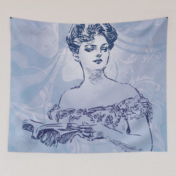Item preview, retro draw with lady reading book designed and sold by Lefteris Betsis.