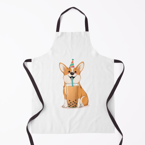 Item preview, Corgi Boba tea milktea Party Hat happy birthday kawaii gift funny christmas happy designed and sold by CheeseBlueprint.