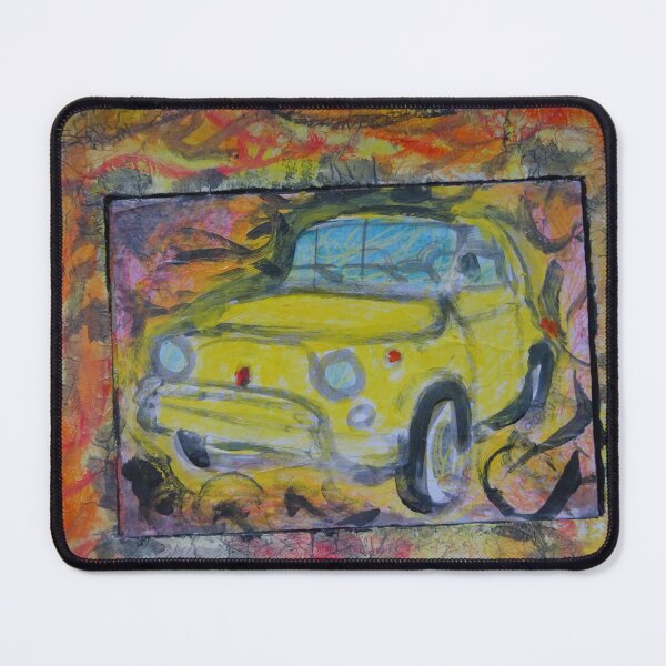Item preview, Fiat 500 yellow with frame designed and sold by walterfest.