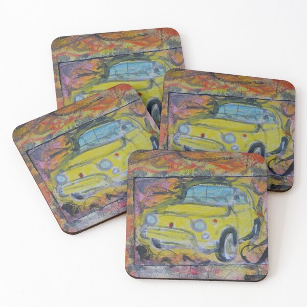 Item preview, Fiat 500 yellow with frame designed and sold by walterfest.