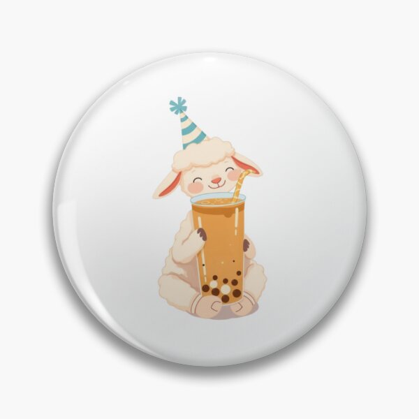 Item preview, Sheep Boba tea milktea Party Hat happy birthday kawaii gift funny christmas happy designed and sold by CheeseBlueprint.