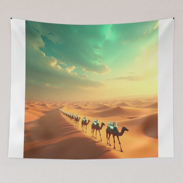 Item preview, Endless Caravan Under the Emerald Sky designed and sold by oanaunciuleanu.