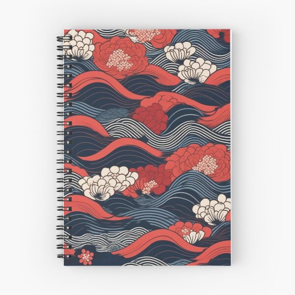 Item preview, Seamless Ukiyo-e Wave and Sakura Pattern – Edo Inspired Design designed and sold by Vandy Fullam.