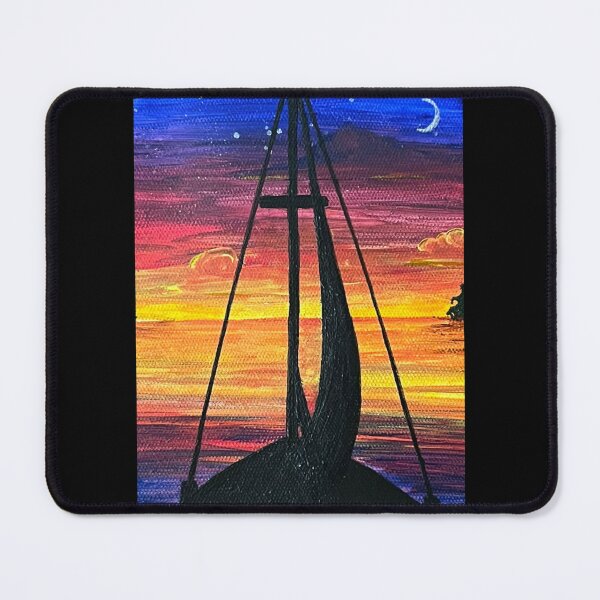 Item preview, "sunset sail" acrylic painting designed and sold by GiSilver.