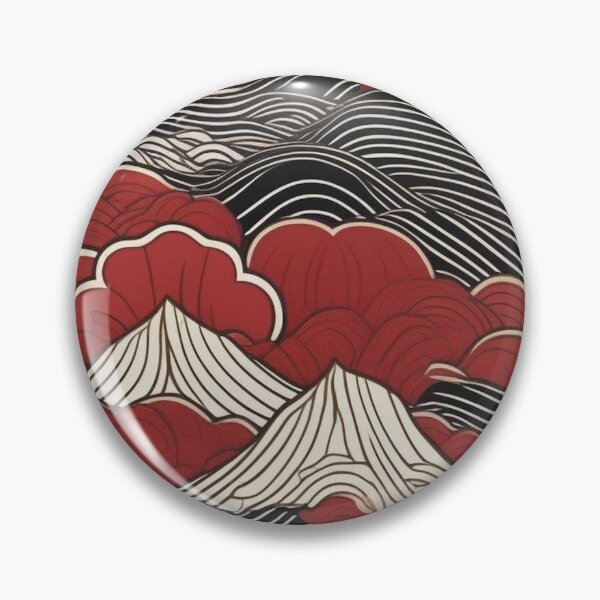Item preview, Traditional Japanese Textile – Seigaiha Waves and Blossoms designed and sold by Vandy Fullam.