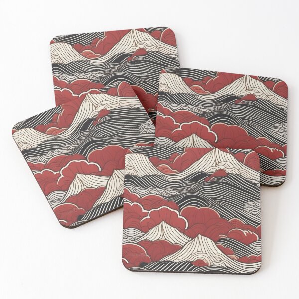 Item preview, Traditional Japanese Textile – Seigaiha Waves and Blossoms designed and sold by Vandy Fullam.