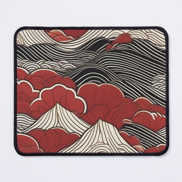 Item preview, Traditional Japanese Textile – Seigaiha Waves and Blossoms designed and sold by Vandy Fullam.