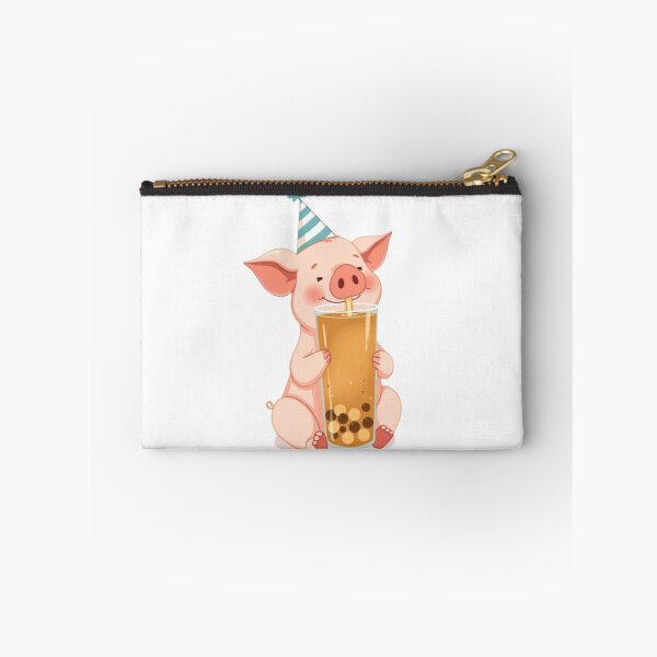 Item preview, Pig Boba tea milktea Party Hat happy birthday kawaii gift funny christmas happy designed and sold by CheeseBlueprint.